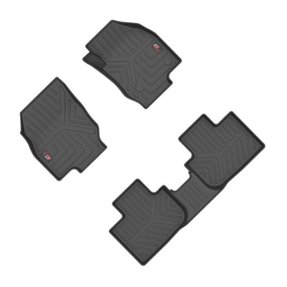 GFX Car Floor Mats for Taigun / Kushaq (2021 Onwards) | Waterproof | Anti-Slip | All-Weather | Stylish Protection | Sleek Black