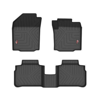 GFX Car Floor Mats for Toyota Urban Cruiser Hyryder (2022 Onwards) | Waterproof | Anti-Slip | All-Weather | Stylish Protection | Sleek Black