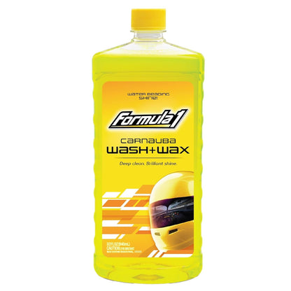 Formula 1 615016 Carnauba Wash and Wax Shampoo – Cleans, Shines & Protects in One Step