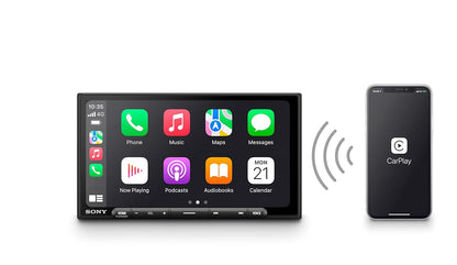 Sony Car Stereo XAV-AX6000 17.6 cm (6.95 inch) Capacitive Touch Screen Digital Media Receiver with HDMI, Wireless Android Auto, Wireless Apple Car Play, PRE Out - 3 x 5V, Output Power - 55W x 4