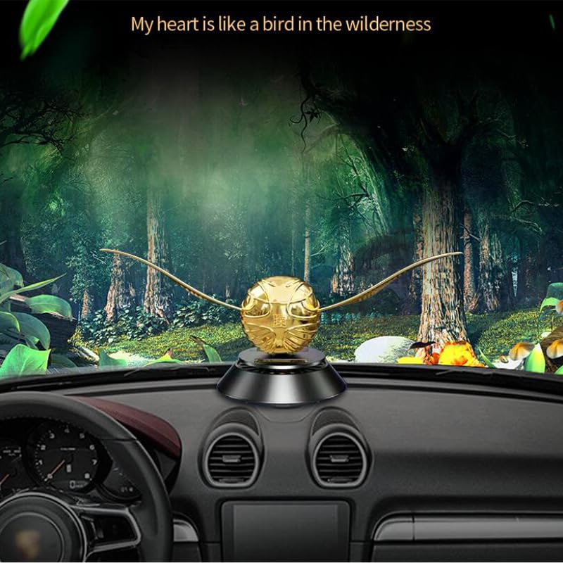 Stylish Harry Potters Angel Wing Cosplay Golden Color Snitch Ball Car Air Freshener Auto Accessories Collectible Model Toy Figurine Gifts | Car Dashboard Aromatherapy Perfume Car Ornament