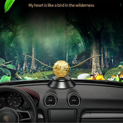 Stylish Harry Potters Angel Wing Cosplay Golden Color Snitch Ball Car Air Freshener Auto Accessories Collectible Model Toy Figurine Gifts | Car Dashboard Aromatherapy Perfume Car Ornament