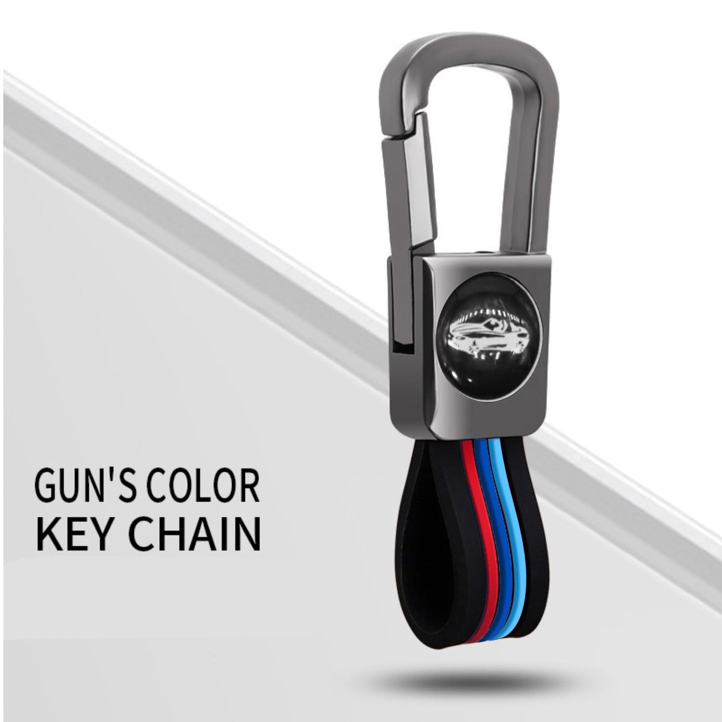 Premium Metal Key Cover Case with Keychain for Hyundai Venue, Creta, I-20, Elantra, Tucson Smart Key, 4-Button, Metallic Grey