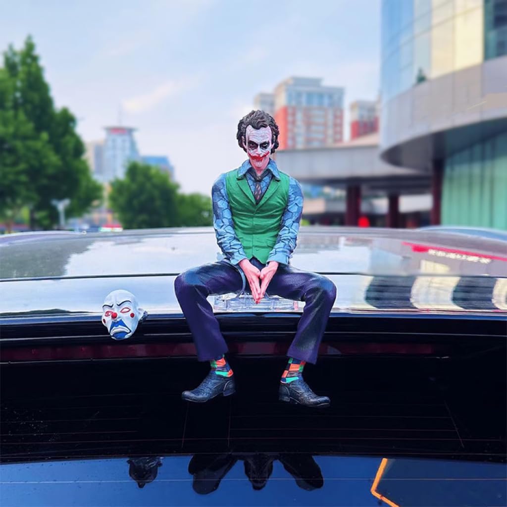 NH ONE™ Action Figure for The Joker Character Figures with Mask and Siting Position 24cm Model Statue for Decoration Gift and Car External Decoration