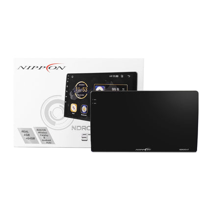 Nippon NDROID 9T with QLED Display with 1280 * 720 Screen Resolution, Built-in Wireless Carplay and Android Auto, Android V13, BT v5.2, Supports WiFi 2.4&5G, AHD Rear Camera (4/64 GB)