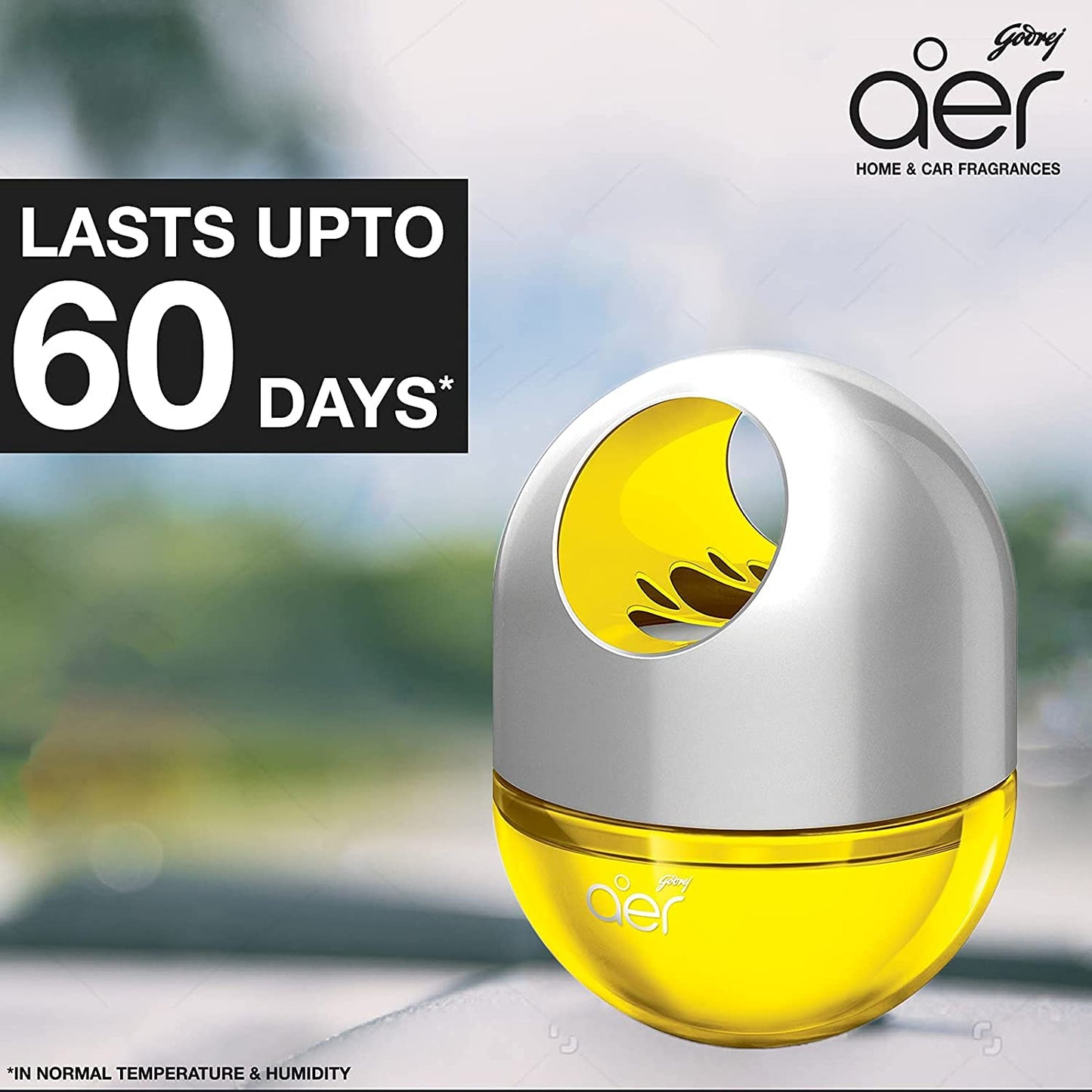 Godrej aer Twist – Car Air Freshener, Sunny Citrus Blast (45g)