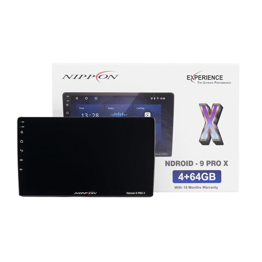 Nippon NDROID 9 PRO X Android Car Media Player (4GB RAM / 64GB Storage) | QLED Display | Wireless CarPlay & Android Auto