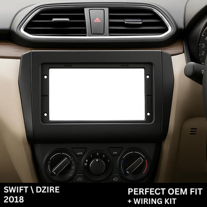 Android Stereo Frame (Suitable For Maruti Swift 2018-2023) 9 Inch with Power Cable Connector | Durable & Scratch-Resistant