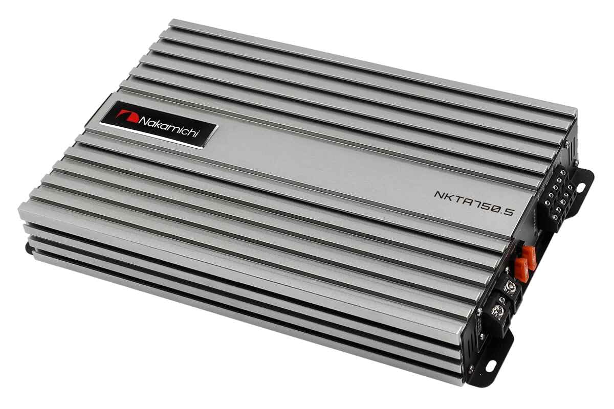 Nakamichi NKTA750.5 – 5-Channel Class A/B Power Amplifier | Black | High-Performance Car Audio Amplifier