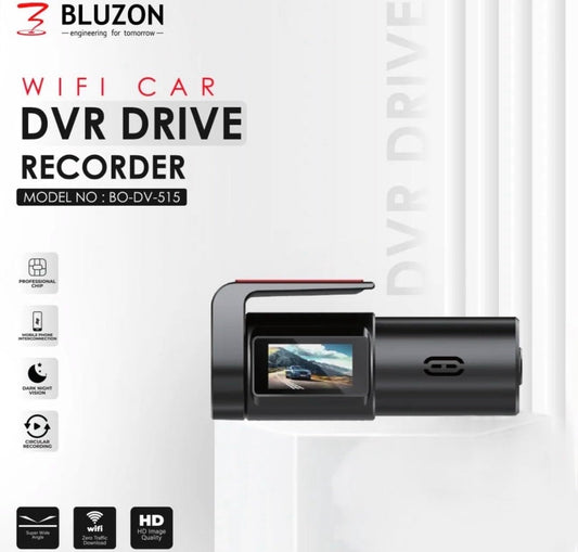 BLUZON Front Camera WiFi Dash Cam for Cars | Full HD 1080P | Wi-Fi App Connectivity