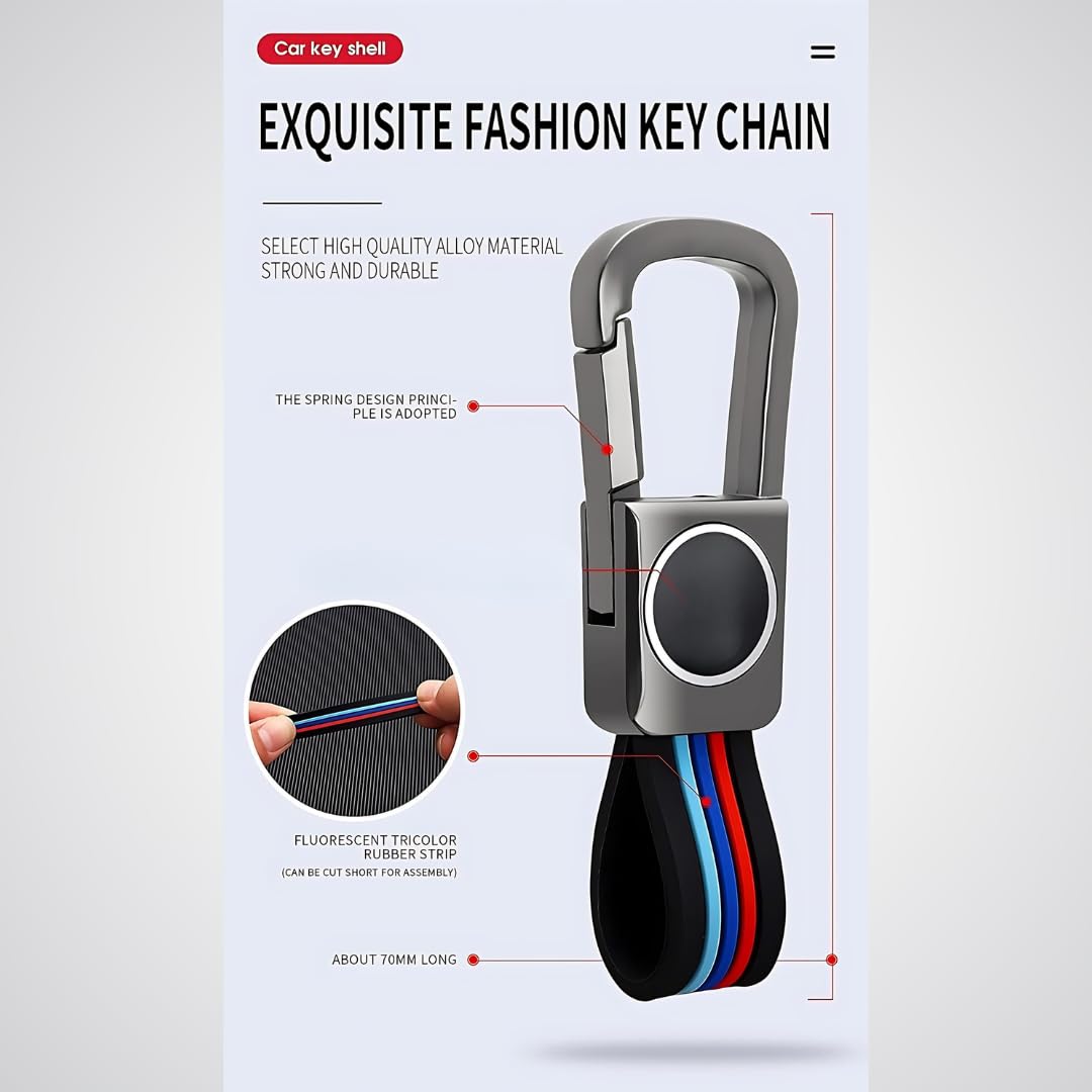 Premium Metal Key Cover with Keychain for Toyota Innova | Fortuner | Land Cruiser | Suzuki Invicto | Hilux| Zinc Alloy Case with Full Protection