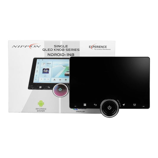 Nippon 9″ NDROID Single Knob Android Stereo (2GB RAM / 32GB Storage) | QLED | Wireless CarPlay