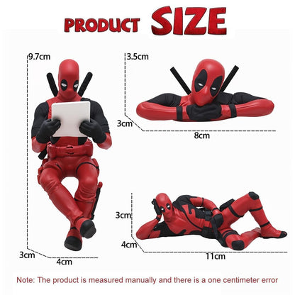 Deadpool Action Figure (3 pcs) PVC Model Universal Decorative for Car Dashboard, Office Desk, Home Decor, Unique Action Marvel Figure