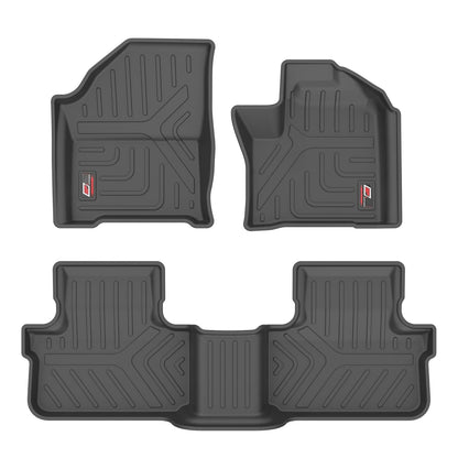 GFX Car Floor Mats for Harrier (2023 Onwards) 5 Seater Automatic | Waterproof | Anti-Slip | All-Weather | Stylish Protection | Sleek Black
