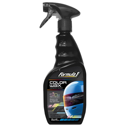 Formula 1 Ceramic Color Spray Wax for Blue Cars – 680 ml | Enhances Shine & Paint Protection