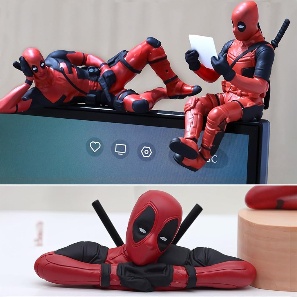 Deadpool Action Figure (3 pcs) PVC Model Universal Decorative for Car Dashboard, Office Desk, Home Decor, Unique Action Marvel Figure