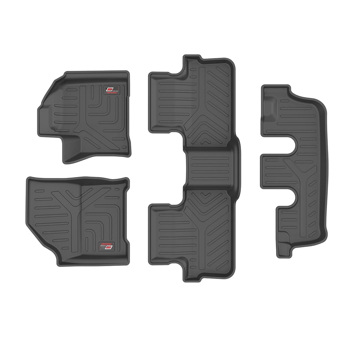 GFX Car Floor Mats for Safari (2023 Onwards) Captain Seat 6 Seater Automatic | Waterproof | Anti-Slip | All-Weather | Stylish Protection | Sleek Black