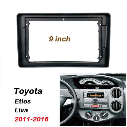 Android Frame 9 inch (Suitable for Base Model Toyota Etios Liva 2011-2016) Toyota Car Stereo Frame with Wiring