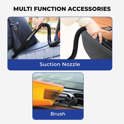 myTVS High-Power Car Vacuum Cleaner | 100W Powerful Suction | 12V DC Portable Handheld Vacuum | Wet & Dry Cleaning | Washable HEPA Filter | Multiple Accessories for Deep Cleaning