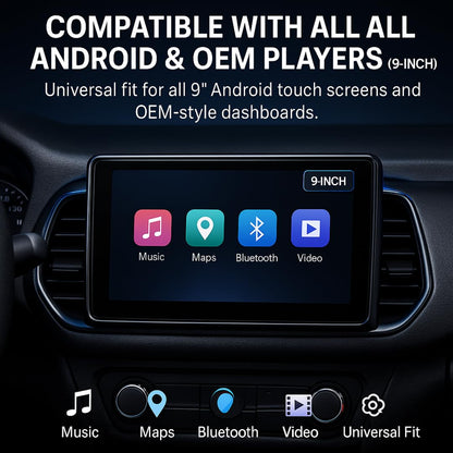 Android Stereo Frame (Suitable For Renault Triber) 9 Inch with Power Cable Connector | Durable & Scratch-Resistant