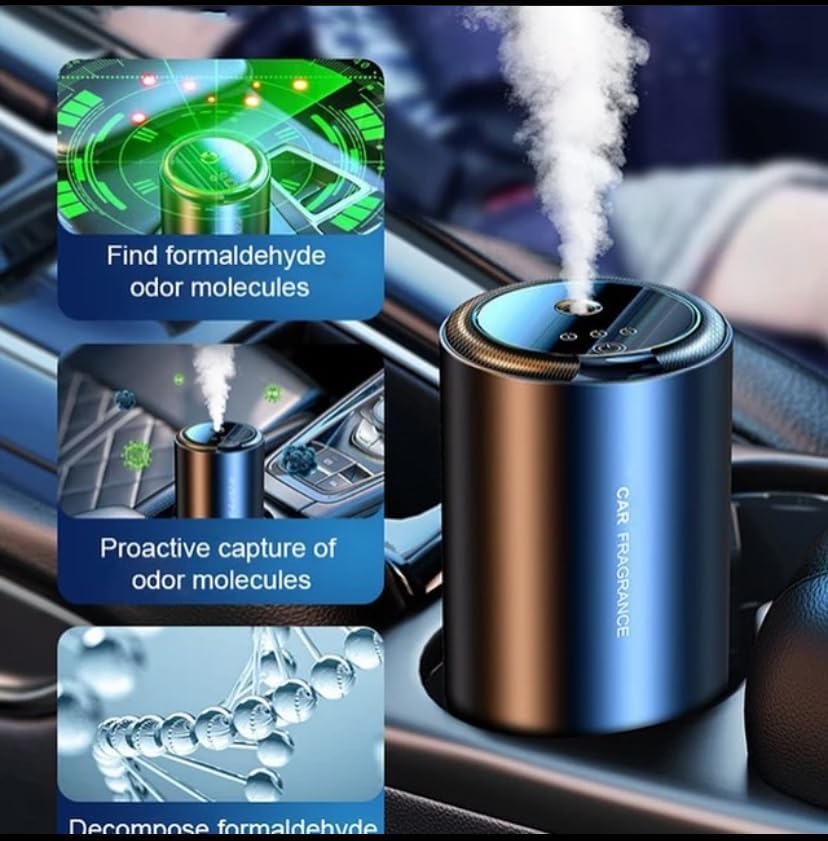 Black Odor Car & Home Air Freshener and Purifier - Long-Lasting Fragrance, Compact Design, Removes Bad Odors, Ideal for Car