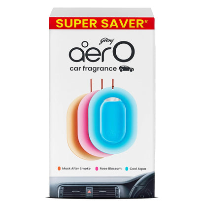 Godrej aer O – Hanging Car Air Freshener – Assorted Pack of 3 (22.5g) | Gel Lasts up to 30 days