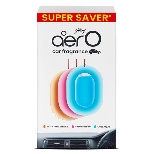 Godrej aer O – Hanging Car Air Freshener – Assorted Pack of 3 (22.5g) | Gel Lasts up to 30 days