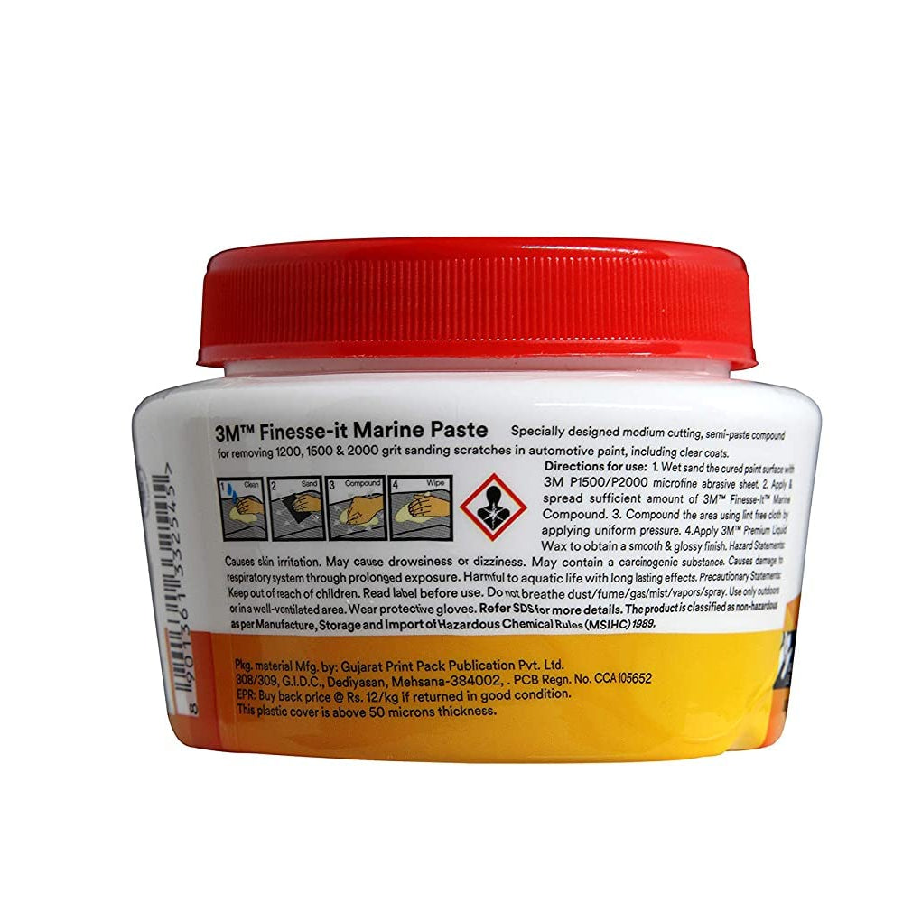 3M Finesse It Marine Car Paste | Remove Minor Scratch Marks from Heavily Oxidized Surfaces | Adds more Gloss