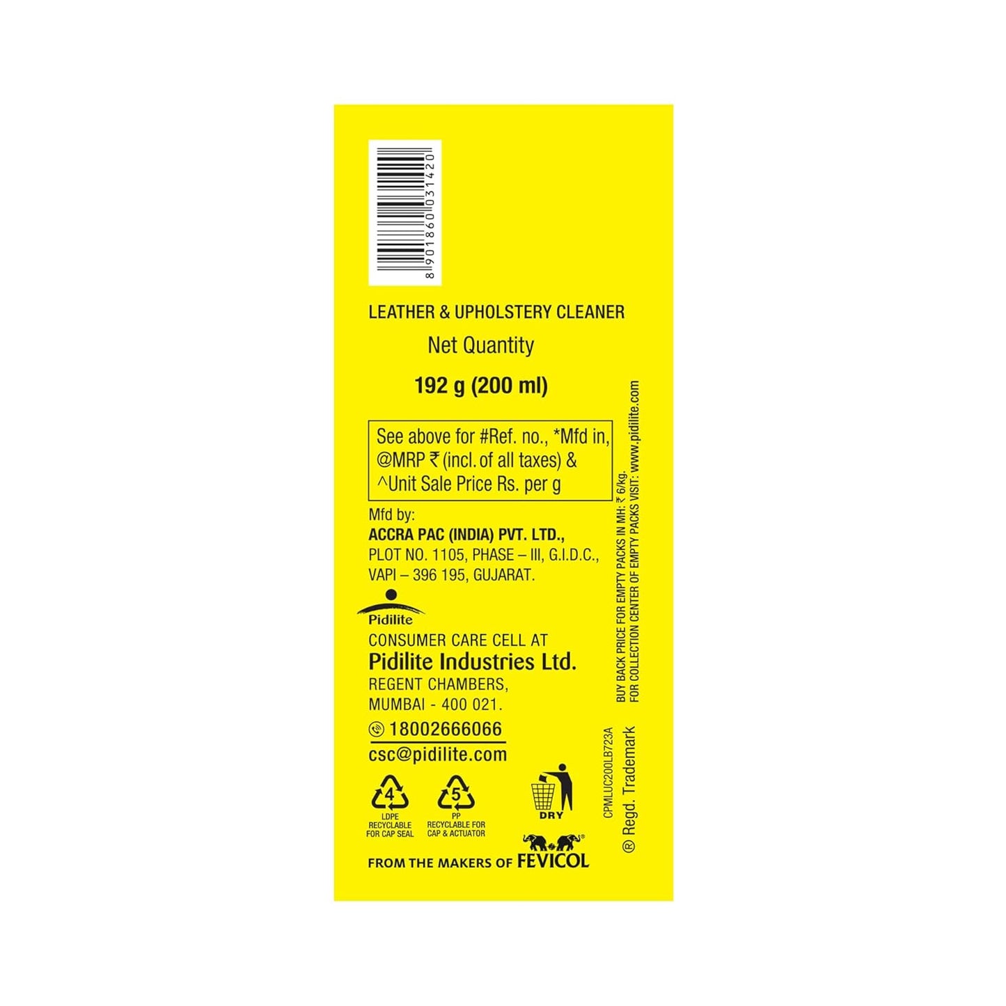 Motomax Leather and Upholstery Cleaner, 200ml for Car Seats and Interiors, Leather, Vinyl, Upholstery, Roof Lining, Carpets, Plastic Surfaces