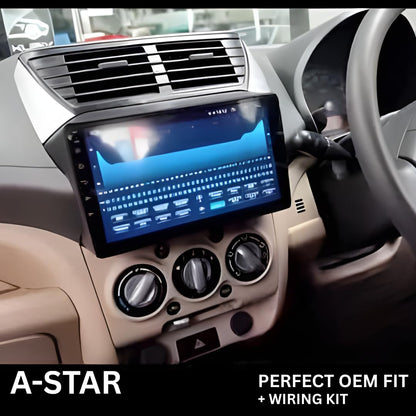 Android Stereo Frame (Suitable For Maruti A-Star) 9 Inch with Power Cable Connector | Durable & Scratch-Resistant