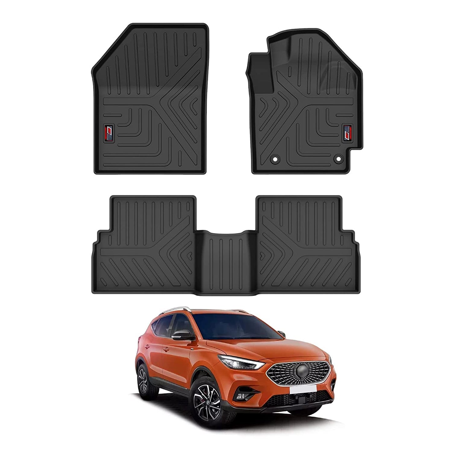 GFX Car Floor Mats for MG Astor (2021) Automatic | Waterproof | Anti-Slip | All-Weather | Stylish Protection | Sleek Black
