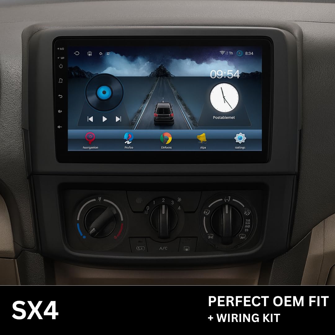 Android Stereo Frame (Suitable For Maruti SX4) 9 Inch with Power Cable Connector | Durable & Scratch-Resistant