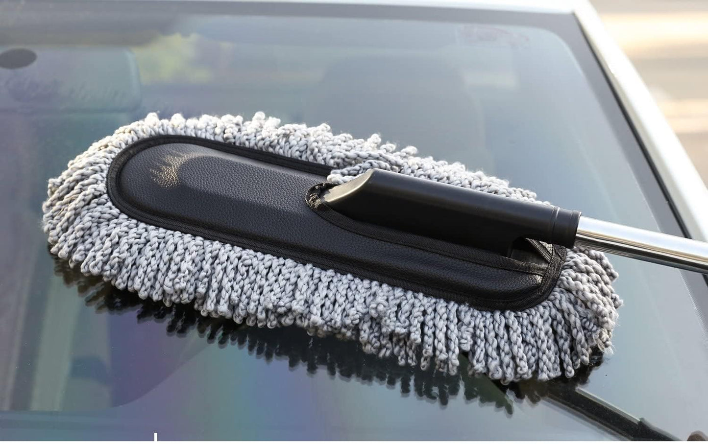 Extendable Long Handle Microfiber Car Duster – Scratch-Free Exterior Cleaning Brush for Cars, SUVs, and Trucks – Premium Dust Removal Tool for Vehicle Detailing