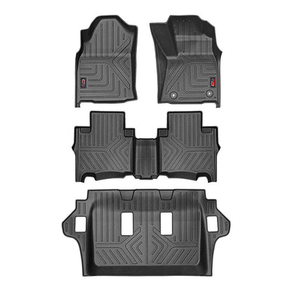 GFX Car Floor Mats for Toyota Innova Crysta (2016 Onwards & 2020 Onwards) | Manual | Waterproof | Anti-Slip | All-Weather | Stylish Protection | Sleek Black