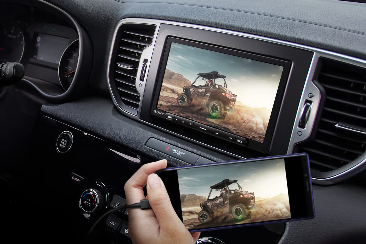 Sony Car Stereo XAV-AX6000 17.6 cm (6.95 inch) Capacitive Touch Screen Digital Media Receiver with HDMI, Wireless Android Auto, Wireless Apple Car Play, PRE Out - 3 x 5V, Output Power - 55W x 4