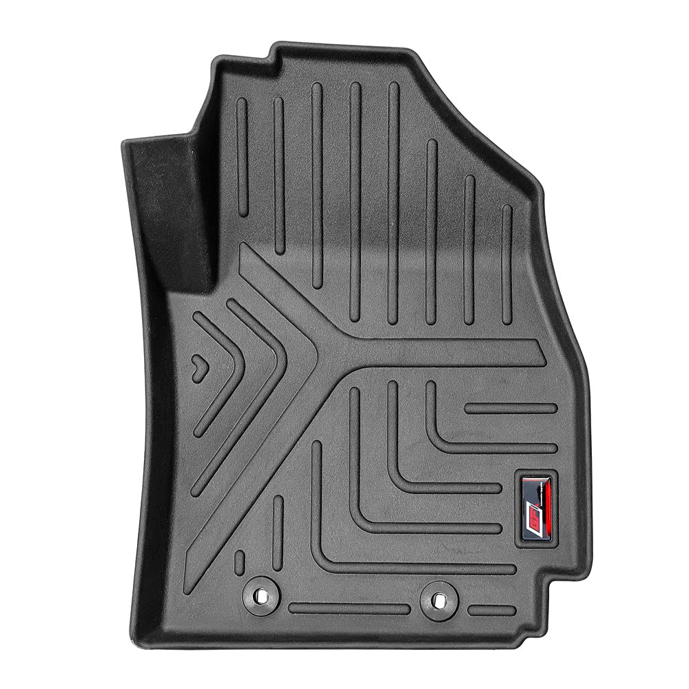 GFX Car Floor Mats for KIA Seltos (2019-2023) | Waterproof | Anti-Slip | All-Weather | Stylish Protection | Sleek Black
