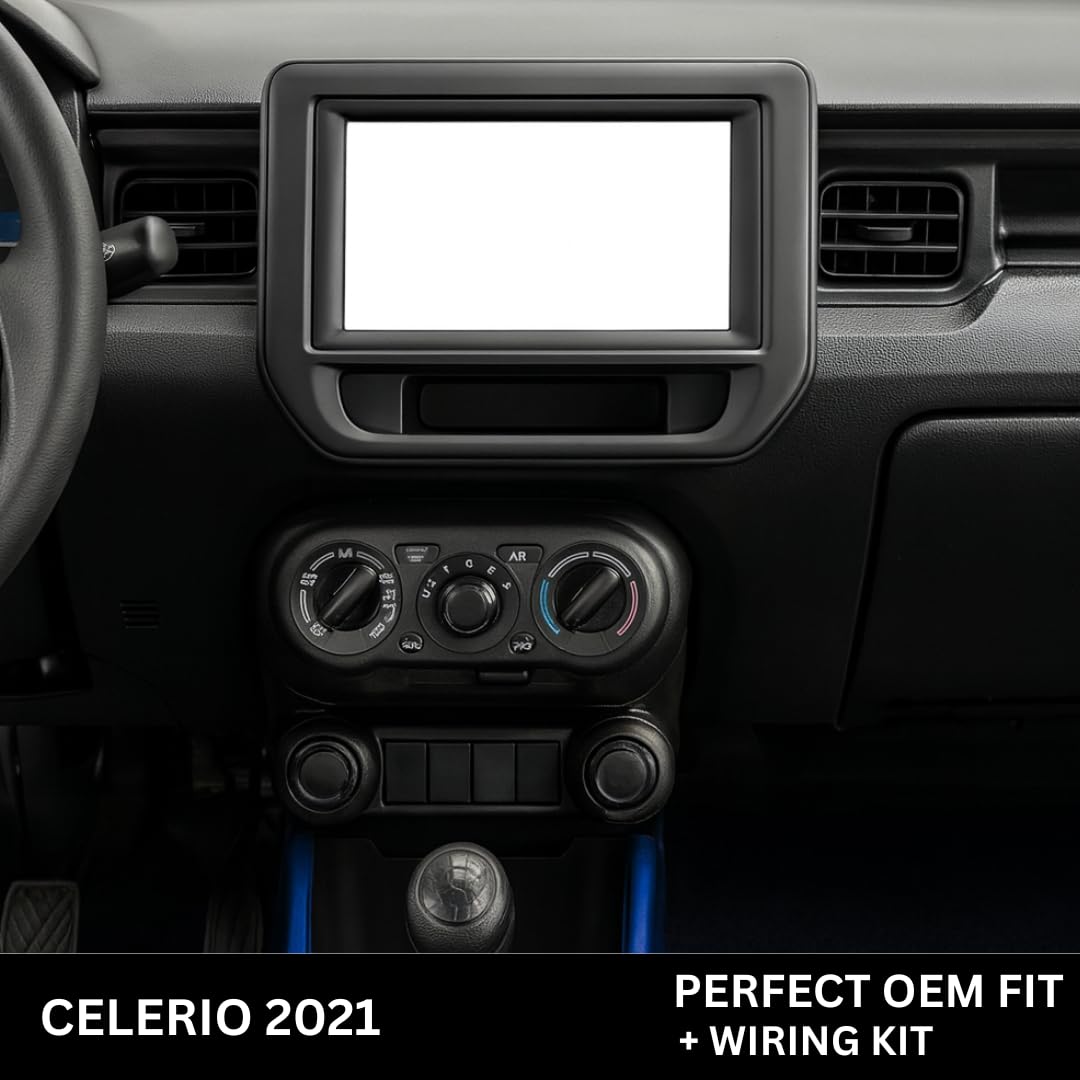 Android Stereo Frame (Suitable For Maruti Celerio 2021-2025) 9 Inch with Power Cable Connector | Durable & Scratch-Resistant