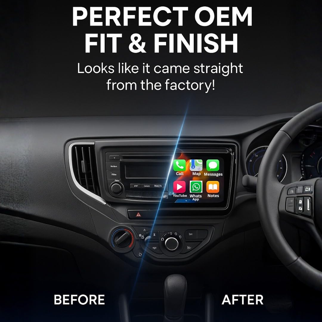 Android Frame for Mahindra Thar (2025+) 9-Inch Stereo With Wiring Harness | Glossy Finish | OEM-Style Dashboard Upgrade