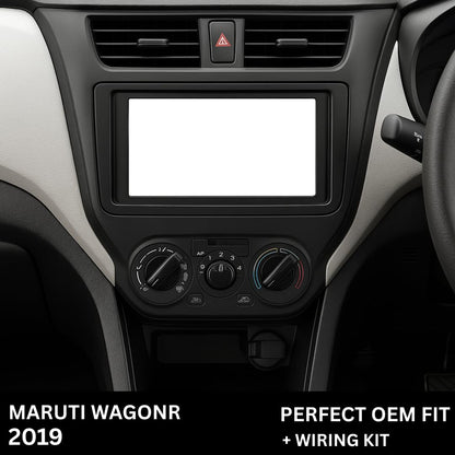 Android Stereo Frame (Suitable For Maruti Wagon R 2019) 9 Inch with Power Cable Connector | Durable & Scratch-Resistant
