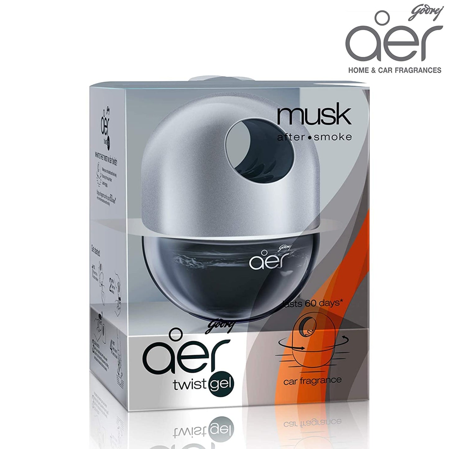 Godrej aer Twist, Car Air Freshener - Musk After Smoke (45g)