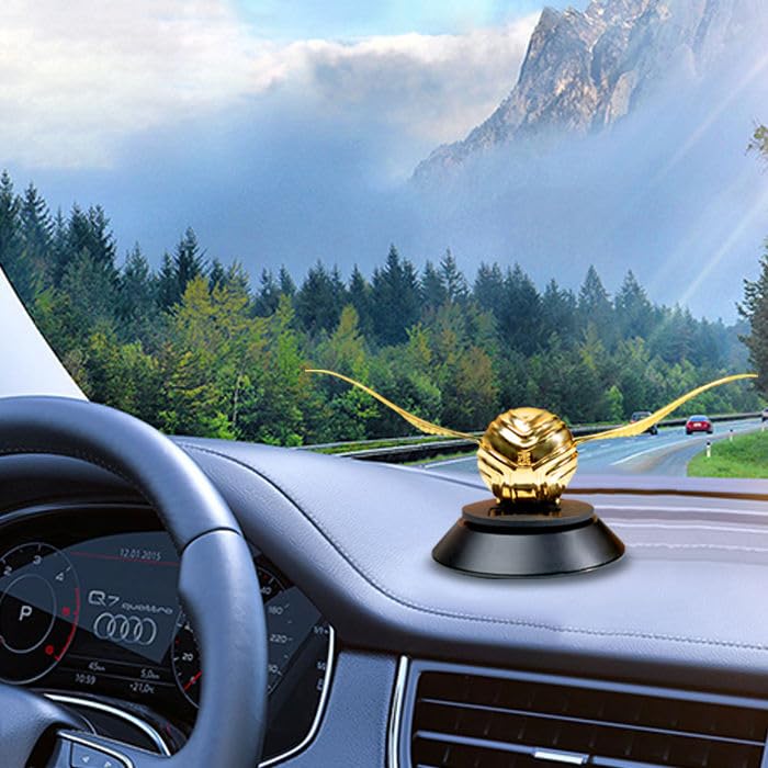 Stylish Harry Potters Angel Wing Cosplay Golden Color Snitch Ball Car Air Freshener Auto Accessories Collectible Model Toy Figurine Gifts | Car Dashboard Aromatherapy Perfume Car Ornament