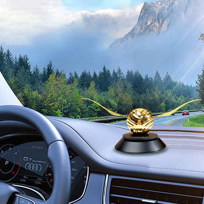 Stylish Harry Potters Angel Wing Cosplay Golden Color Snitch Ball Car Air Freshener Auto Accessories Collectible Model Toy Figurine Gifts | Car Dashboard Aromatherapy Perfume Car Ornament