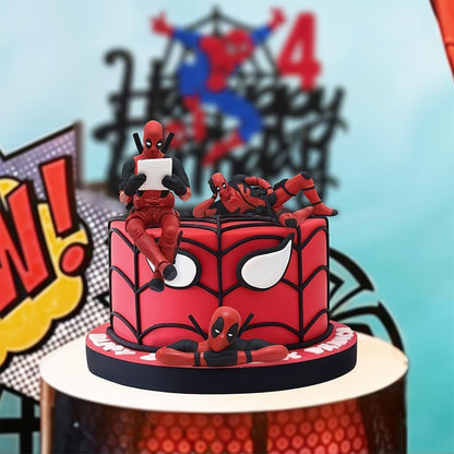 Deadpool Action Figure (3 pcs) PVC Model Universal Decorative for Car Dashboard, Office Desk, Home Decor, Unique Action Marvel Figure