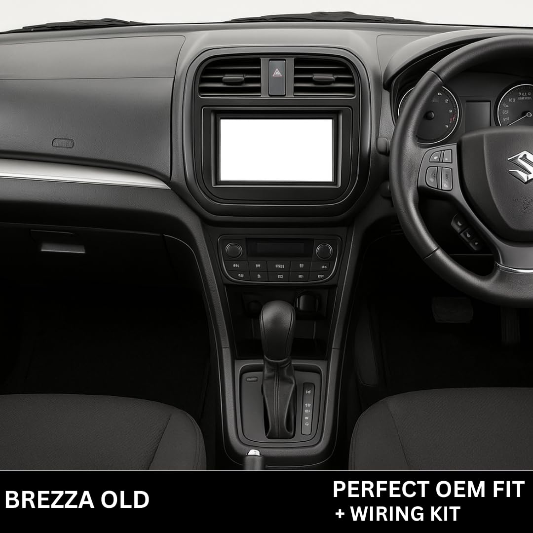 Android Stereo Frame (Suitable For Maruti Brezza 2016-2021) 9 Inch with Power Cable Connector | Durable & Scratch-Resistant