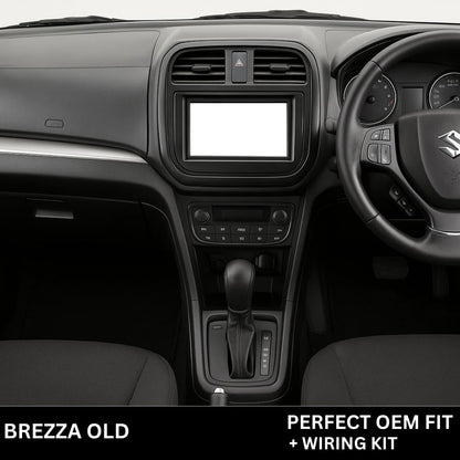 Android Stereo Frame (Suitable For Maruti Brezza 2016-2021) 9 Inch with Power Cable Connector | Durable & Scratch-Resistant