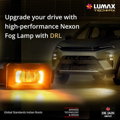 Lumax LED DRL Fog Lamp Wiring Kit for Nexon 2023 | Set of 2 Fog Lamps for Enhanced Visibility & Safety | Waterproof | Easy Installation