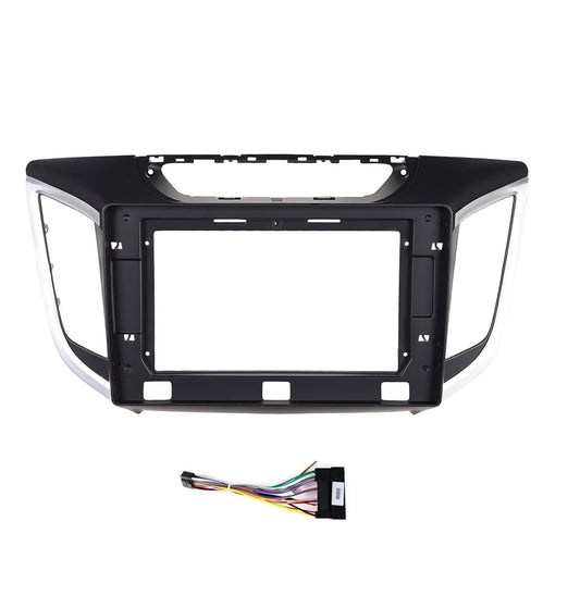 Android Frame – 9 Inch | Compatible with Hyundai Creta (Till 2019) | Black | Premium ABS | Scratch Resistant | Plug & Play Wiring