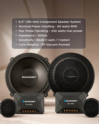 Blaupunkt ODx 605c 6.5-Inch 2-Way Component Car Speakers | 60W RMS | 430W Peak