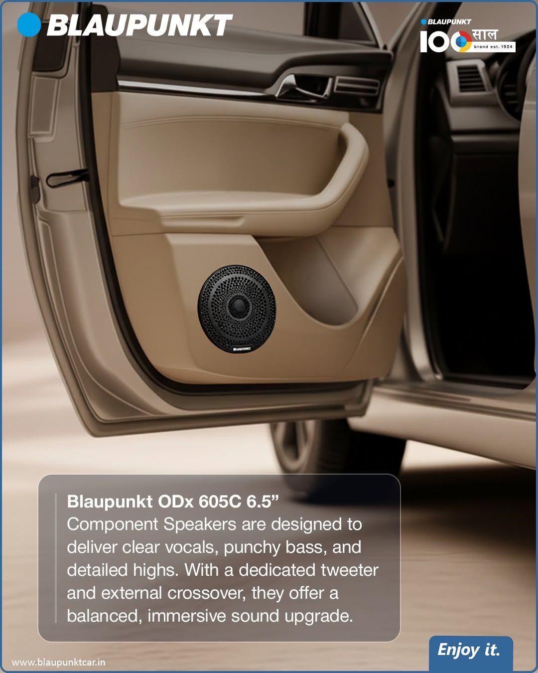 Blaupunkt ODx 605c 6.5-Inch 2-Way Component Car Speakers | 60W RMS | 430W Peak
