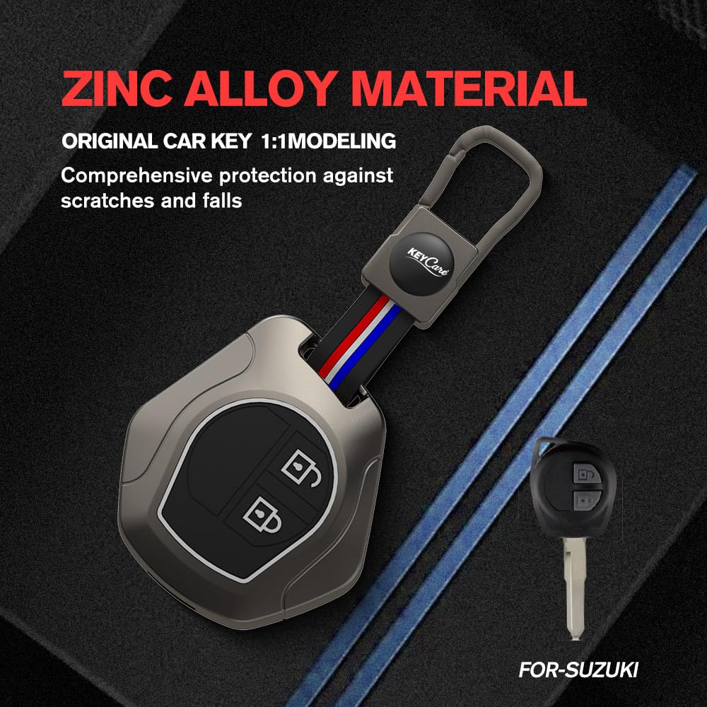 NH ONE Car Key Metal Case Premium Design, Compatible with Maruti Suzuki 2-Button Remote Key